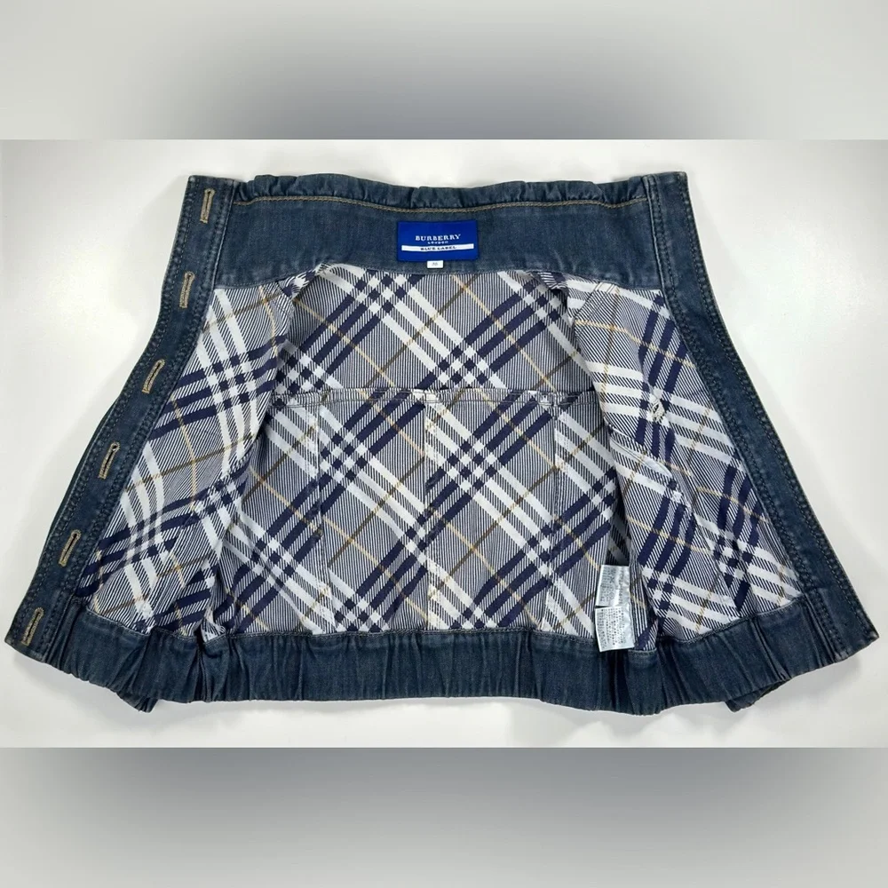 Burberry London Blue Label Women’s Cropped Blue Denim Jacket Size 38 - Picture 9 of 16